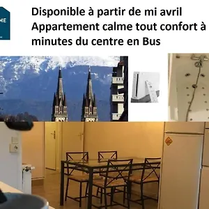 Appartement Chartreux Baignoire Massante ,a 3 Minutes Du Centre En Bus! 2 Etoiles Atout France, Voiron